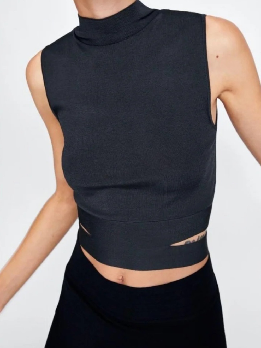Zara high neck sleeveless top